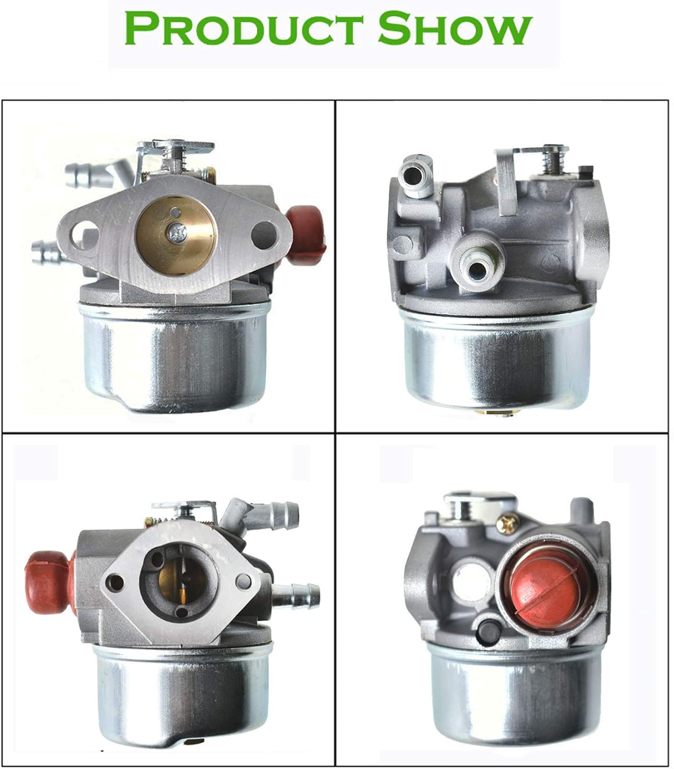 ALL-CARB 640025A Carburetor 640004 with Air Filter Replacement for Tecumseh OHH50 OHH55 OHH60 OHH65 4.5HP 5HP 5.5HP 6HP 6.5HP OHV HOR Engine Replace 640025 640025A 640025B