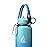HYDRO CELL Paracord Handle for Wide Mouth Water Bottles - Carrier Strap w/Attachment Ring and Carabiner Accessory. Compatible w/ 64oz, 40oz 32oz, 24oz, 18oz, 14oz Insulated Bottles (Blue/Teal)
