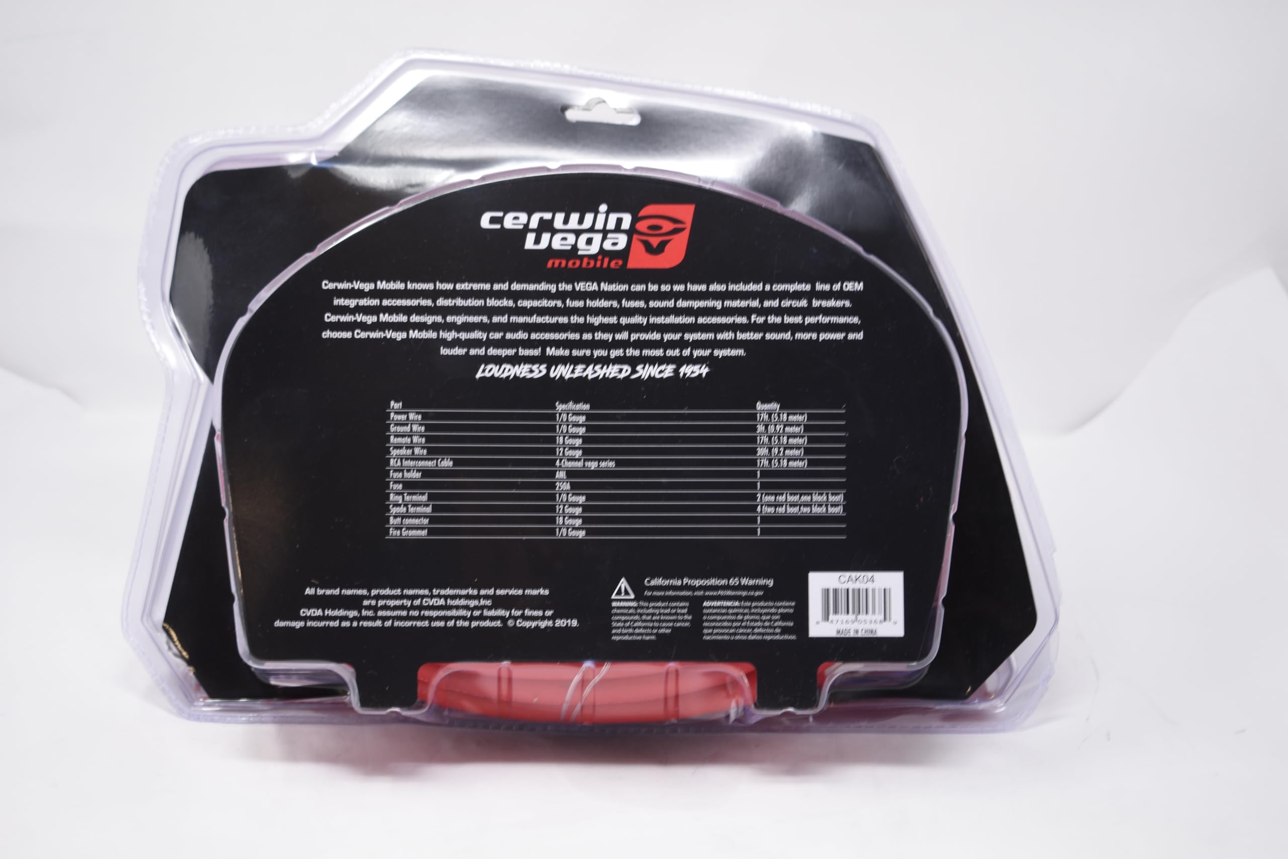 Amazon.co.jp: Cerwin Vega 1/0ゲージ 4チャンネルアンプ接続キット