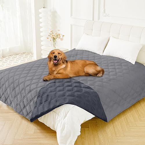 Miniatura 133 de Smiry Manta Impermeable para Cama de Perro 30x70, Manta Suave Reversible para Mascotas, Cubierta Lavable a Prueba de Fugas para Sofá de Gatos y Azul