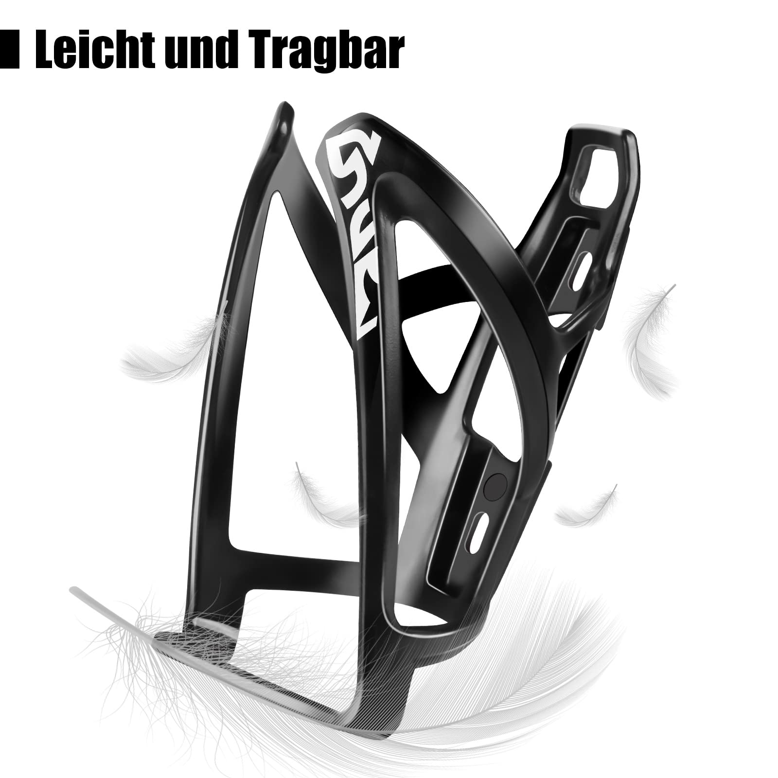 HONITANO Mountainbike Flaschenhalter Rot - Leicht Mit Trinkflasche