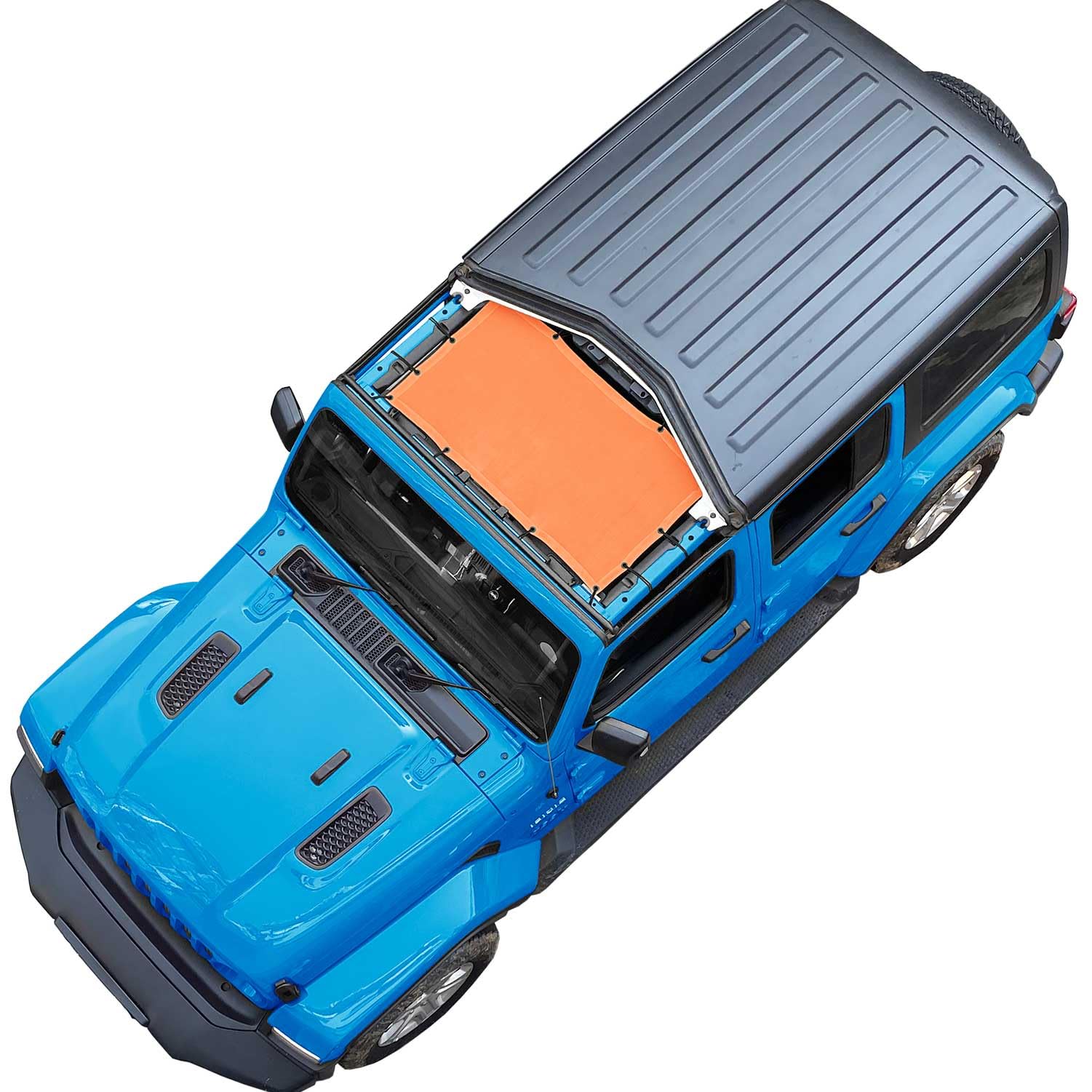 JL Sun Shade Top Compatible with Jeep Wrangler Gladiator Sunshade, Orange