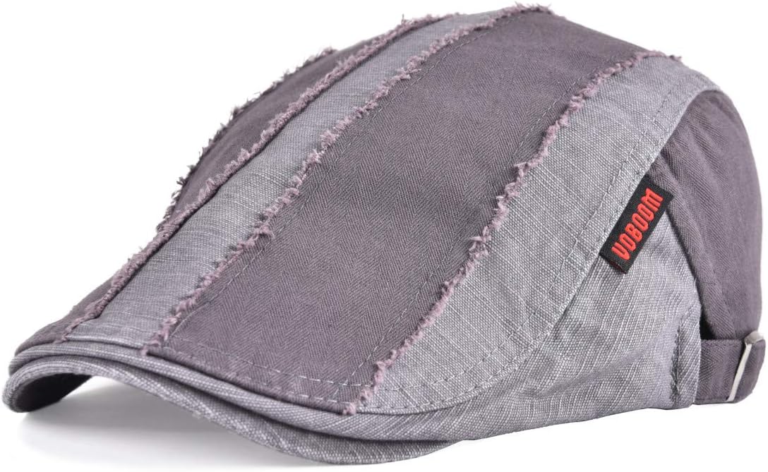 VOBOOM 100% Cotton Distressed Ivy Newsboy Caps Cabbie Gatsby Hat