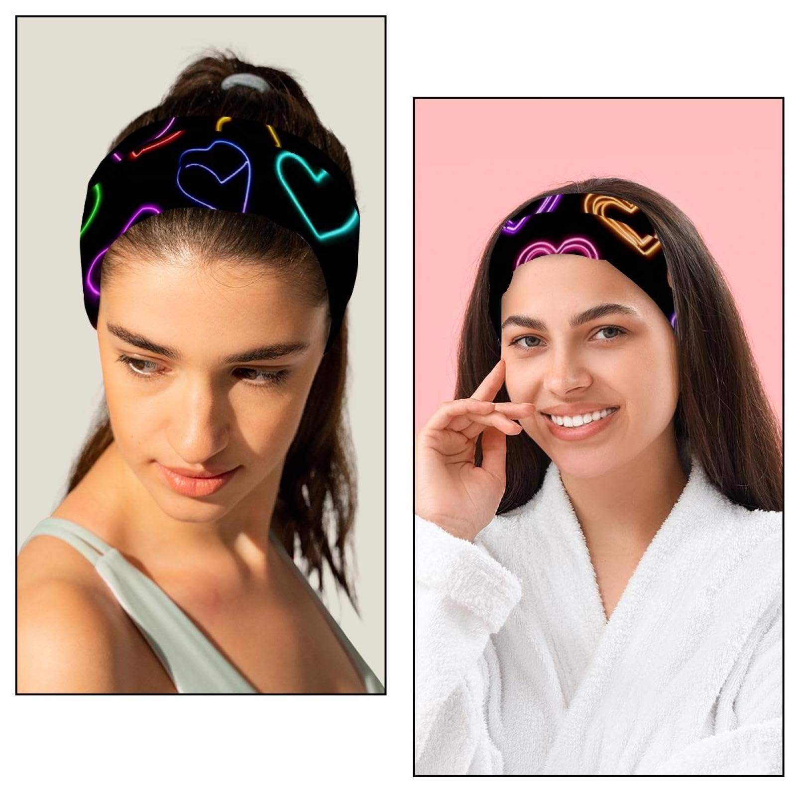 Lot de 6 bandeaux élastiques pour femme Motif nébuleuse Violet Galaxie Pour Yoga Entraînement Tête Anti-transpirant Doux Simple Polyvalent Accessoire Cheveux
