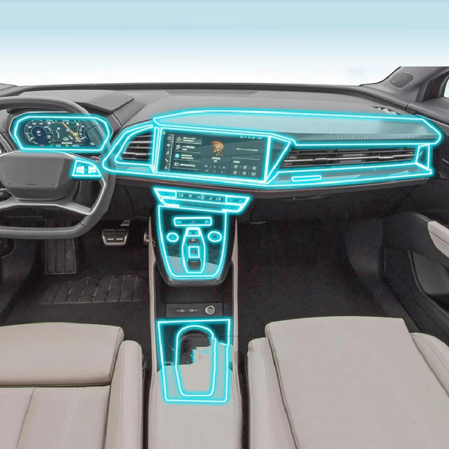 Protection TPU Audi Q5 E-tron 2022-2023 film invisible premium