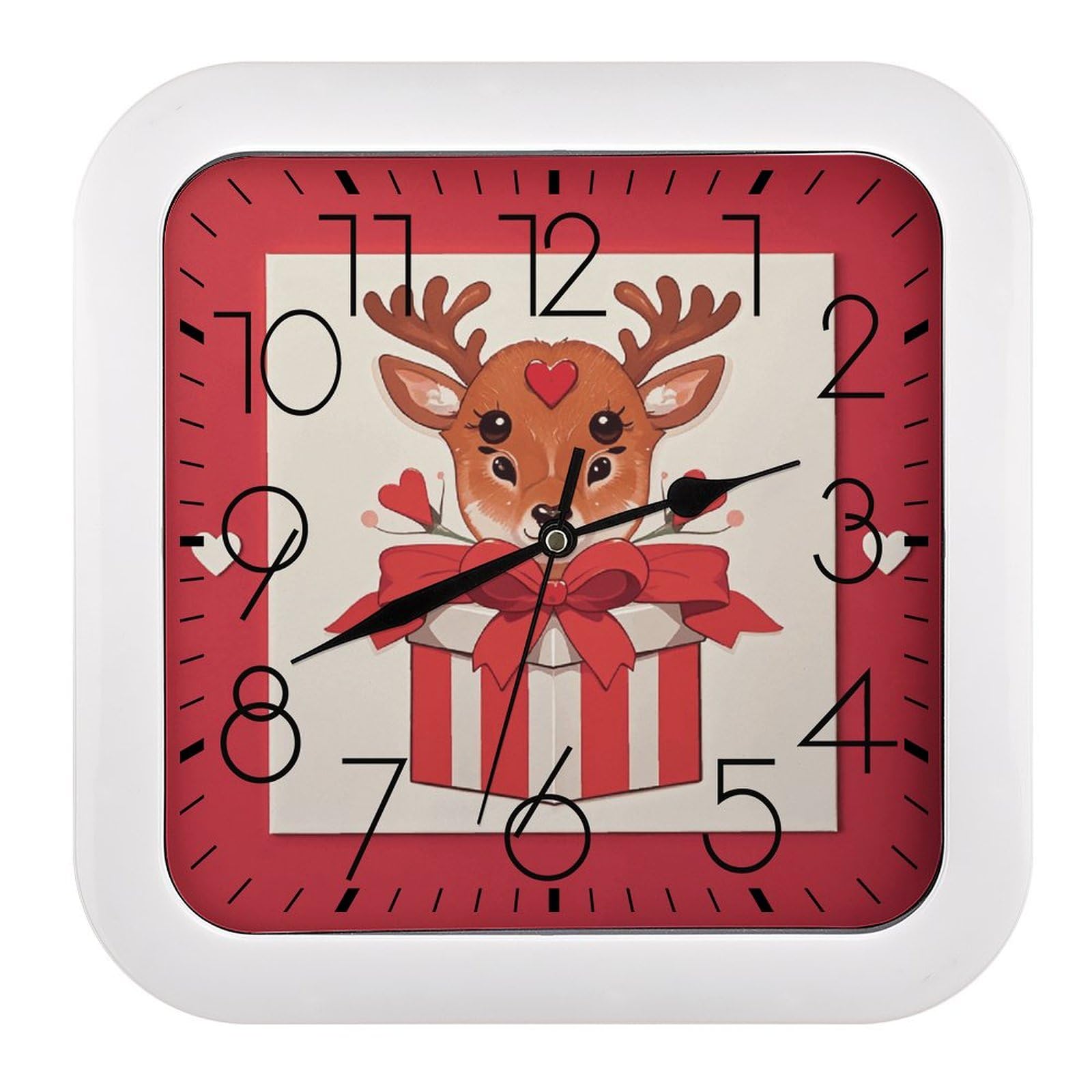 Horloge murale carrée avec boîte cadeau pour vos proches