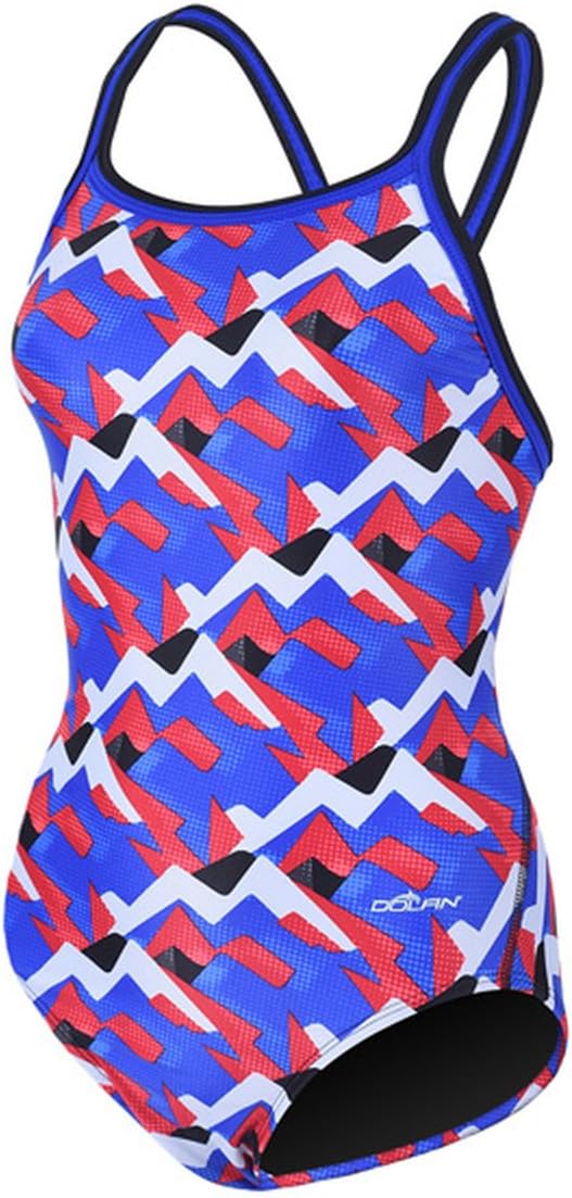 Kids XtraSleek Eco Denali DBX Back Swimsuit - Red/White / Blue