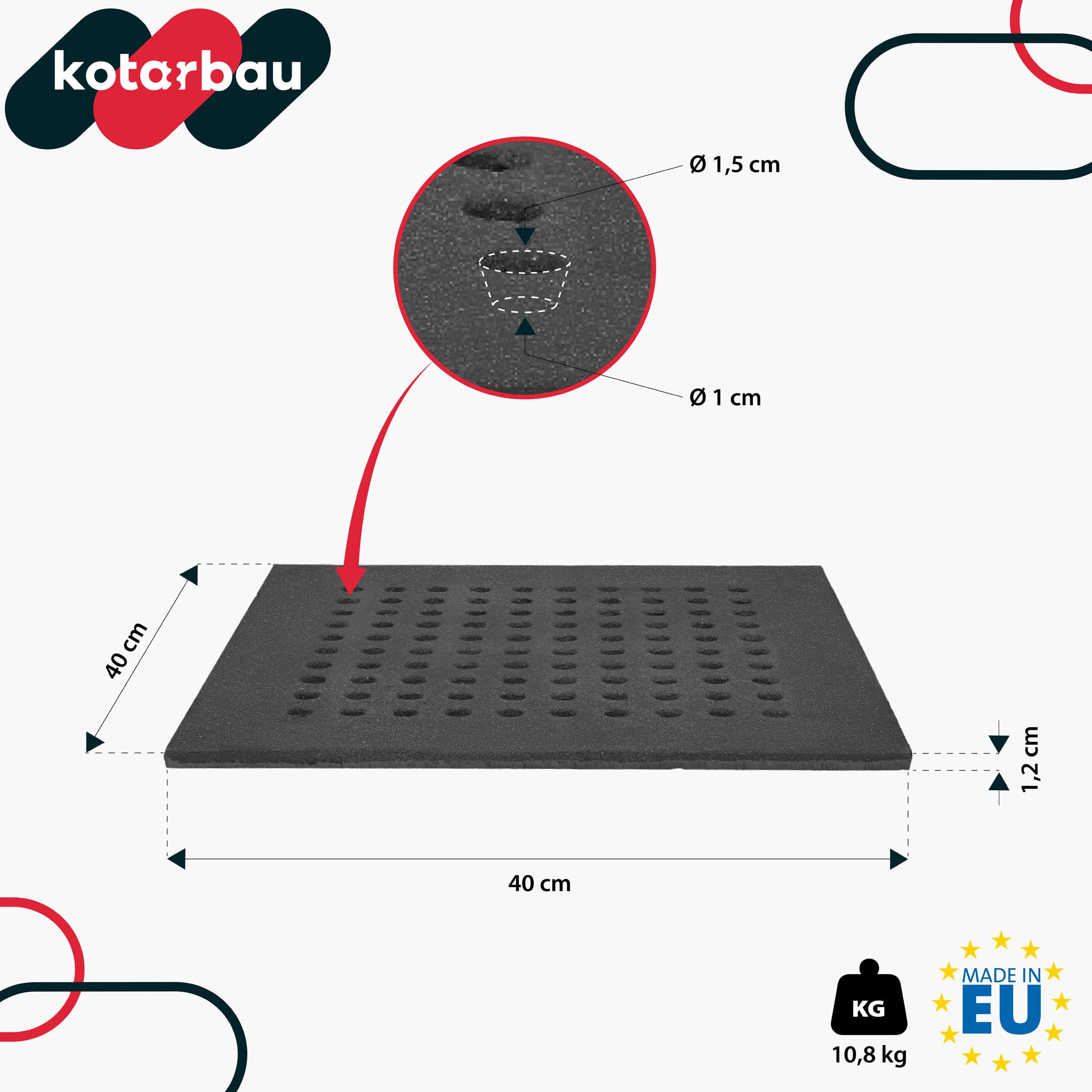 KOTARBAU® Gusseisen Kaminrost - 40 x 40 cm - Kaminofen Rost - Ascherost für Kaminöfen - Ofenrost - Massiv & Robust - Gussrost - Eckig