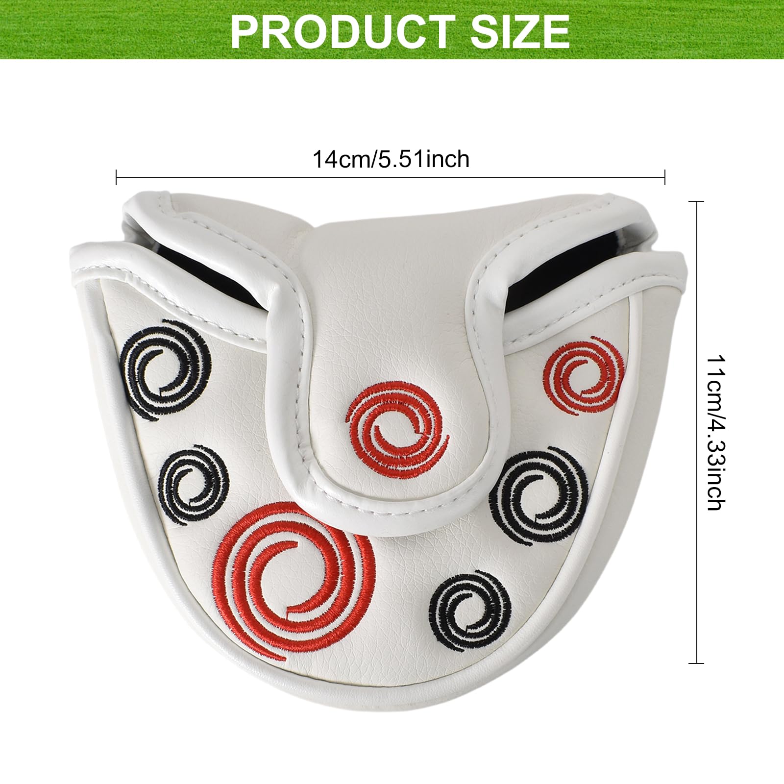 Coperchi per Putter da Golf, Golf Mallet Putter Covers, Coperture Protettive per Putter, Copri Testa Del Putter, con Chiusura Magnetica, per Mazze da Golf