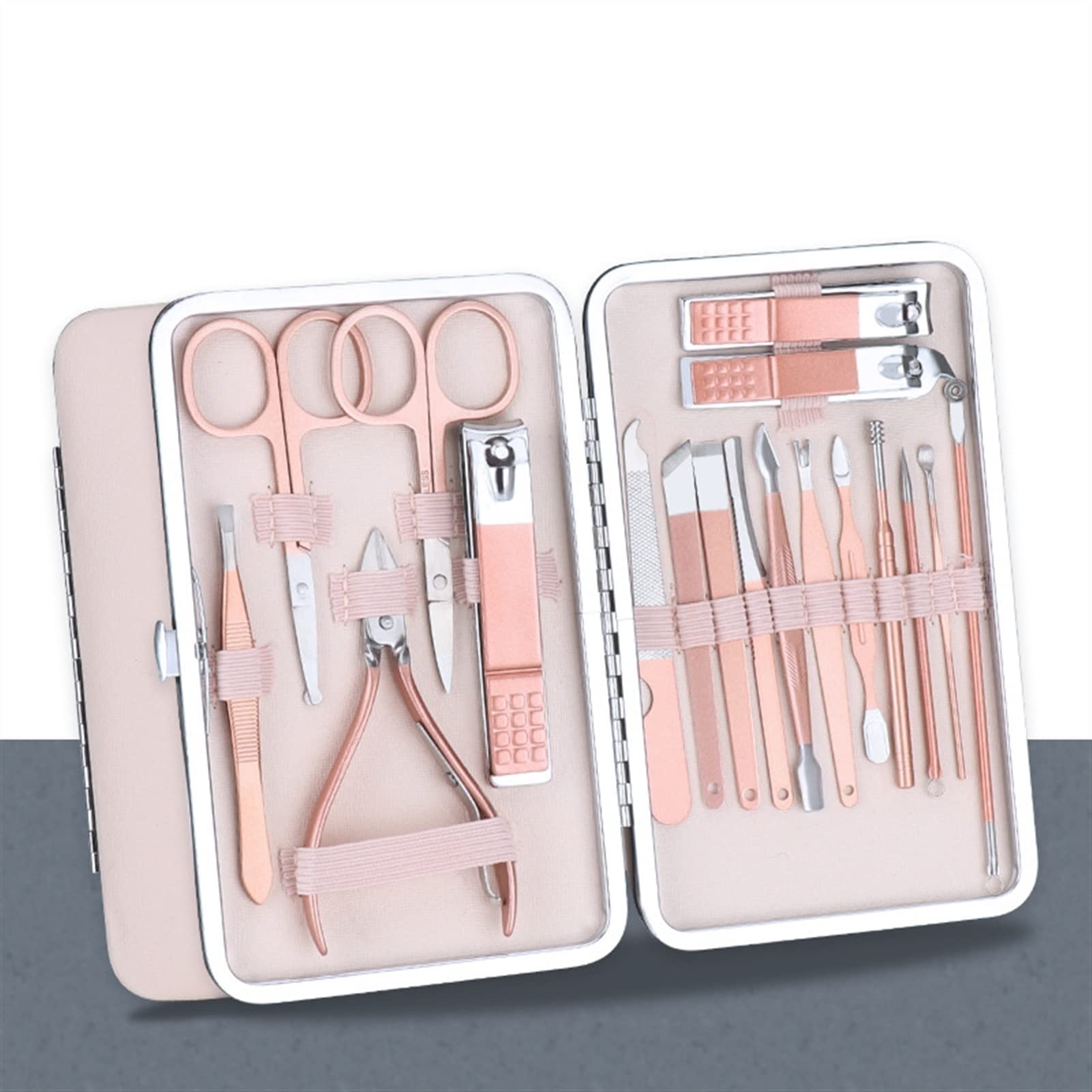 Nagelknipser-Set Pediküre-Kit-Schere Nagel-Klipper Set Tote Hautzange Nagelschneidezange Pediküre-Messer Nagel Maniküre-Werkzeug-Pflege-Kit mit Fall Nagelknipser-Kit