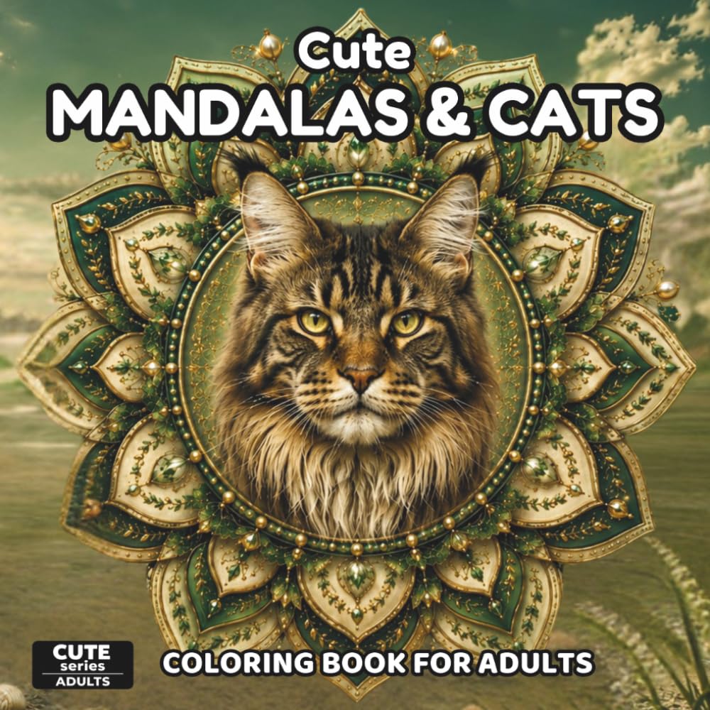 50 Unique Cat Breeds for Relaxation and Stress Relief: Creative Mandala-Inspired Cat Portraits for Adults (Cute Series for Adults)