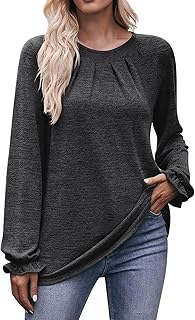 Womens Tops, Long Sleeve Tops Women, Women's Blouses & Shirts, Womens Clothes, Womens Clothing, Womens Long Sleeve Tops, Womens Crochet Tops, Exercise Clothes for Women, Dark Gray, XX-Large