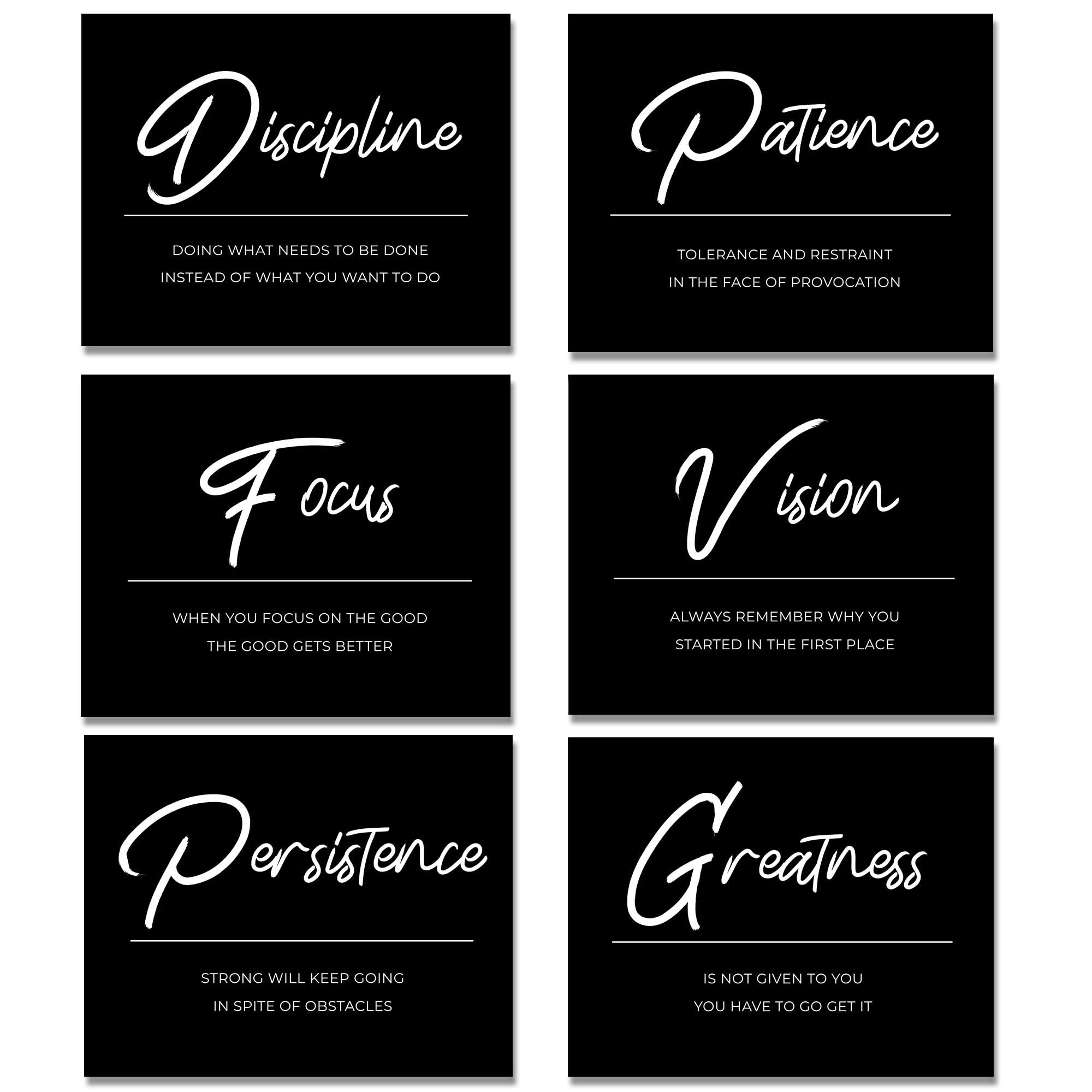 L&O Goods Motivational Wall Art – Set of 6 Inspirational 8x10 Posters with Positive Quotes & Sayings – Uplifting Decor for Office, Classroom, Bedroom, or Home (Made in the USA - Set 4)