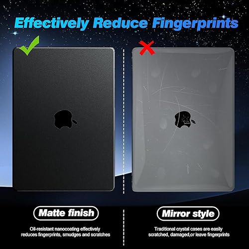 Miniatura 4 de EooCoo Funda compatible con MacBook Air de 15 pulgadas 2026 2025-2023 Release M4 A3241 M3 A3114 M2 A2941 Pantalla de retina líquida, carcasa rígida