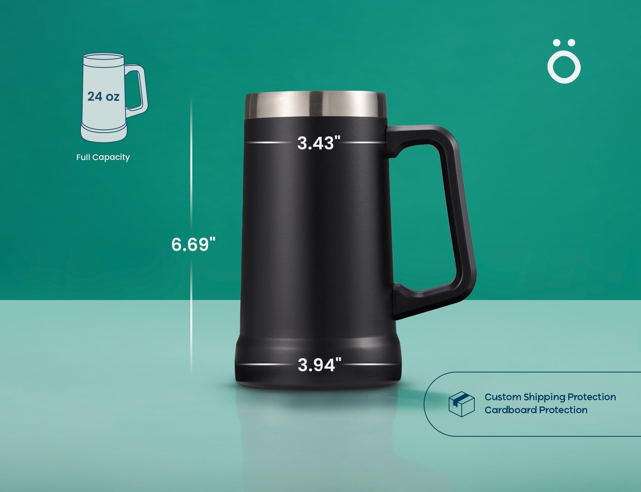 Amazon.com | KooK Beer Stein, Stainless Steel Coffee Mug, Tumbler