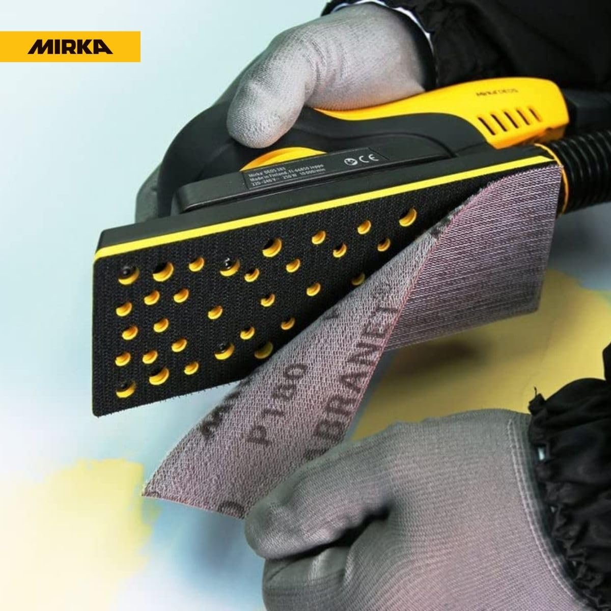 Mirka Abranet Net Paski szlifierskie 70 x 198 mm Grip/Mix-pack 5 sztuk każdego ziarna: 80, 120, 180, 240, 320, 400/30 sztuk/Do szlifowania drewna, wypełniacza, lakieru, tworzyw sztucznych