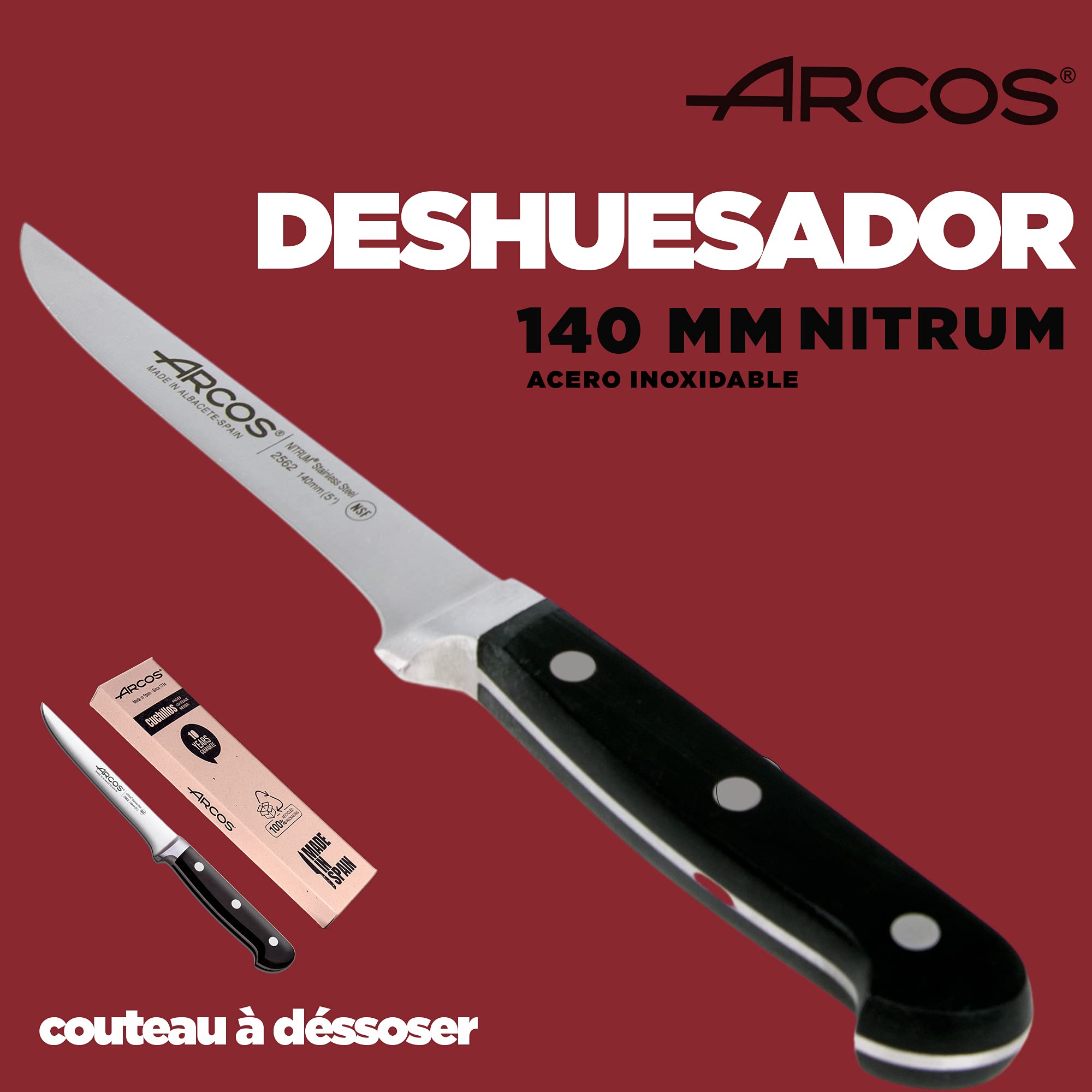 Arcos Cuchillo de Deshuesar 140 mm Clásica Envase Eco