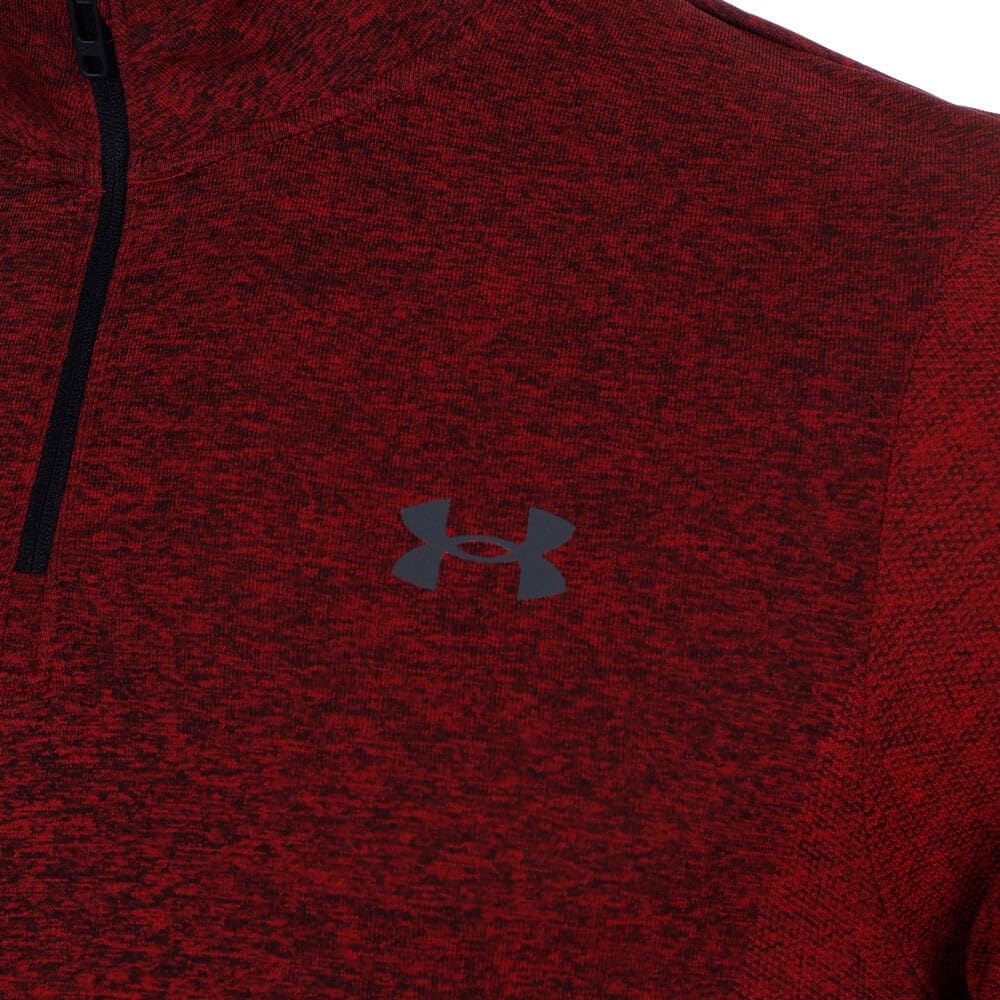Under Armour Herren Seamless Stride 1/4 Zip Laufbekleidung Laufshirt Racer Red - Rot L