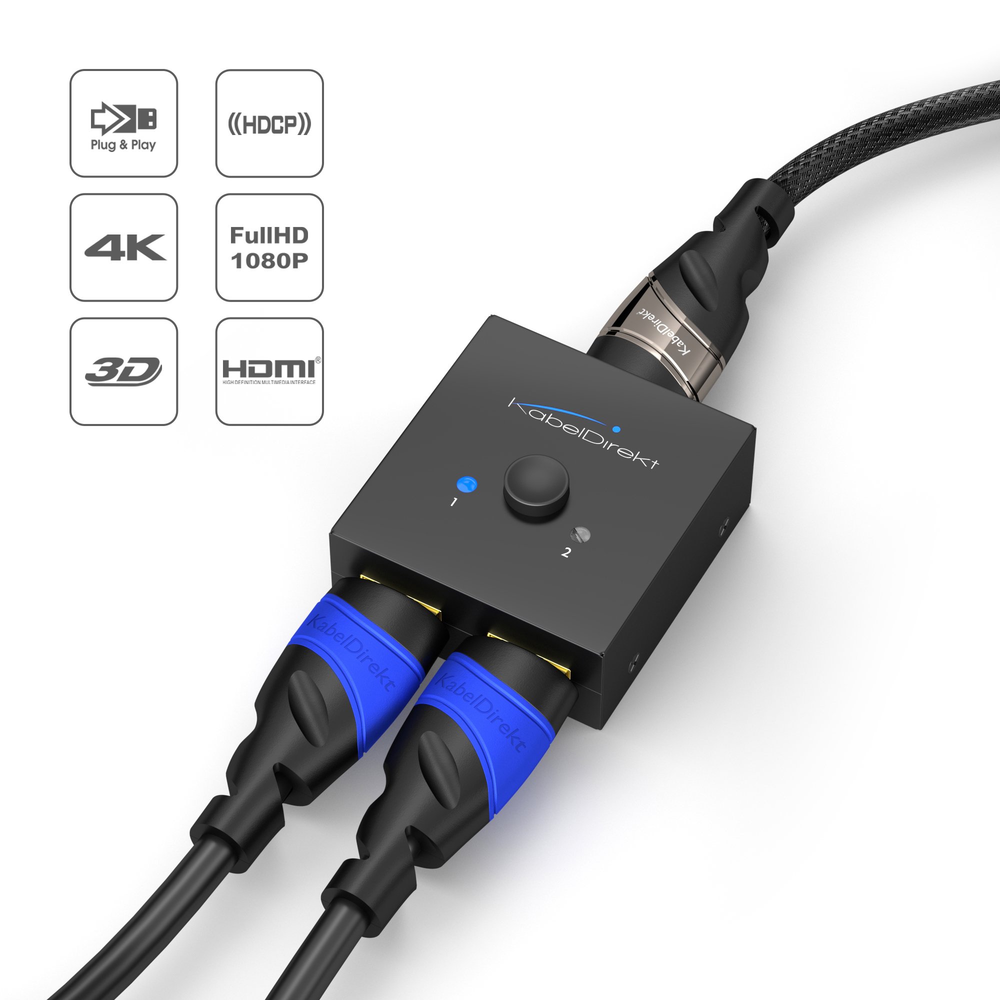 KabelDirekt – 5x 30 m – ağ kablosu, Ethernet, lan ve patch kablosu (maksimum fiberoptik hızda iletim yapar ve gigabit ağlar, RJ45 girişli anahtarlar, yönlendiriciler, modemler için uygundur, gümüş) gestione di 2 segnali di Ingresso su Un Dispositivo