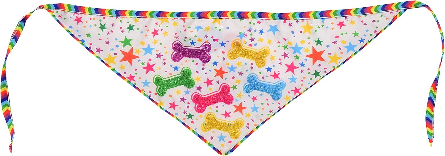 Rubie's It's My Bark Day Reversible Pet Bandana, Medium/Large As Shown