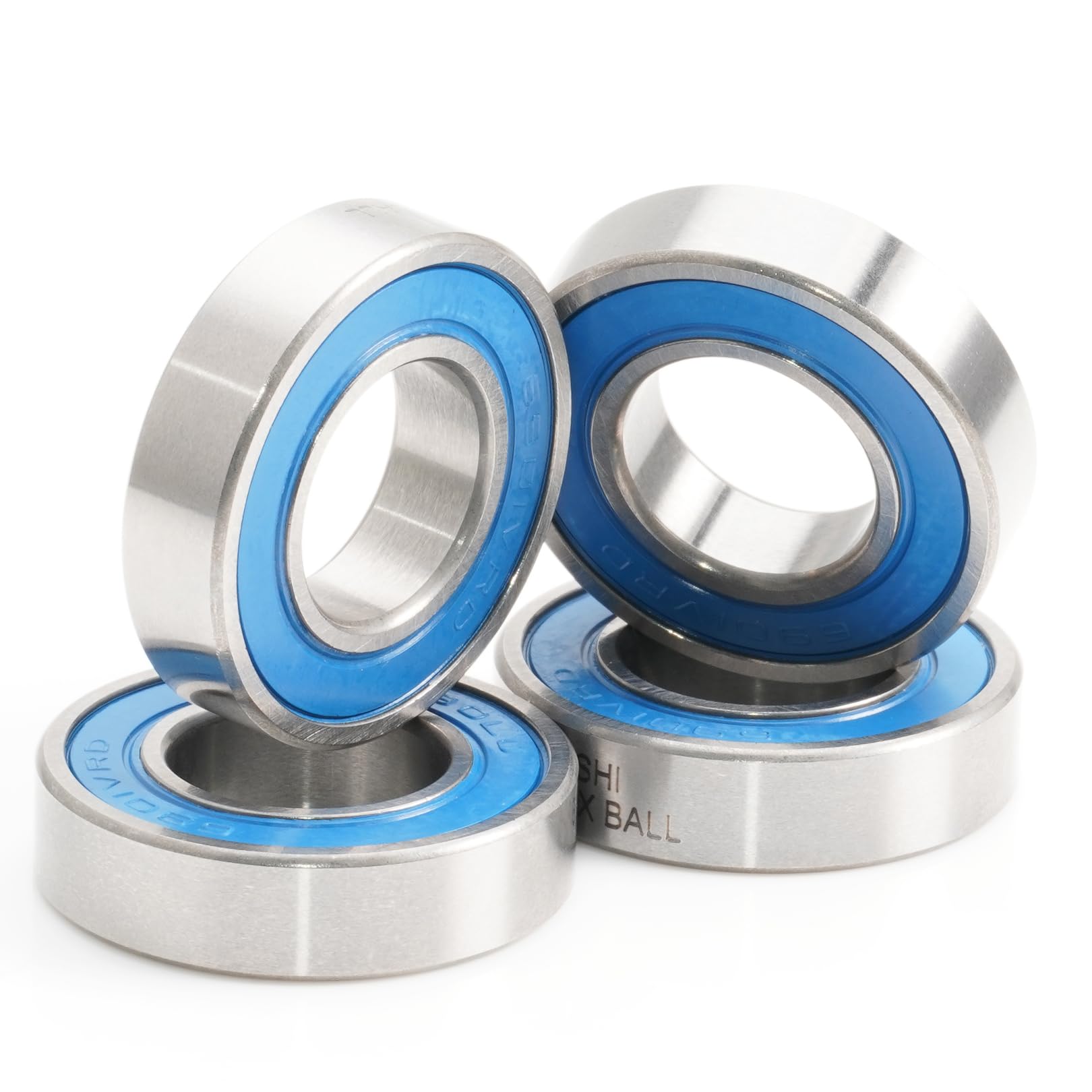 6901 VRS MAX łożysko nabojowe, wymiary 12 x 24 x 6 mm, stal chromowana w kolorze niebieskim, uszczelniona tłuszczem, 6901LLU Cart Full Balls Bearing do roweru Hub Pivot, (pick od 4 szt.)