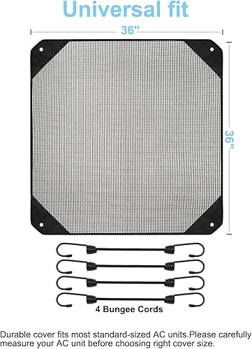 Miniatura 9 de Cubiertas de aire acondicionado para unidades exteriores, cubierta central de CA de 28 x 28 pulgadas, cubierta de malla universal superior