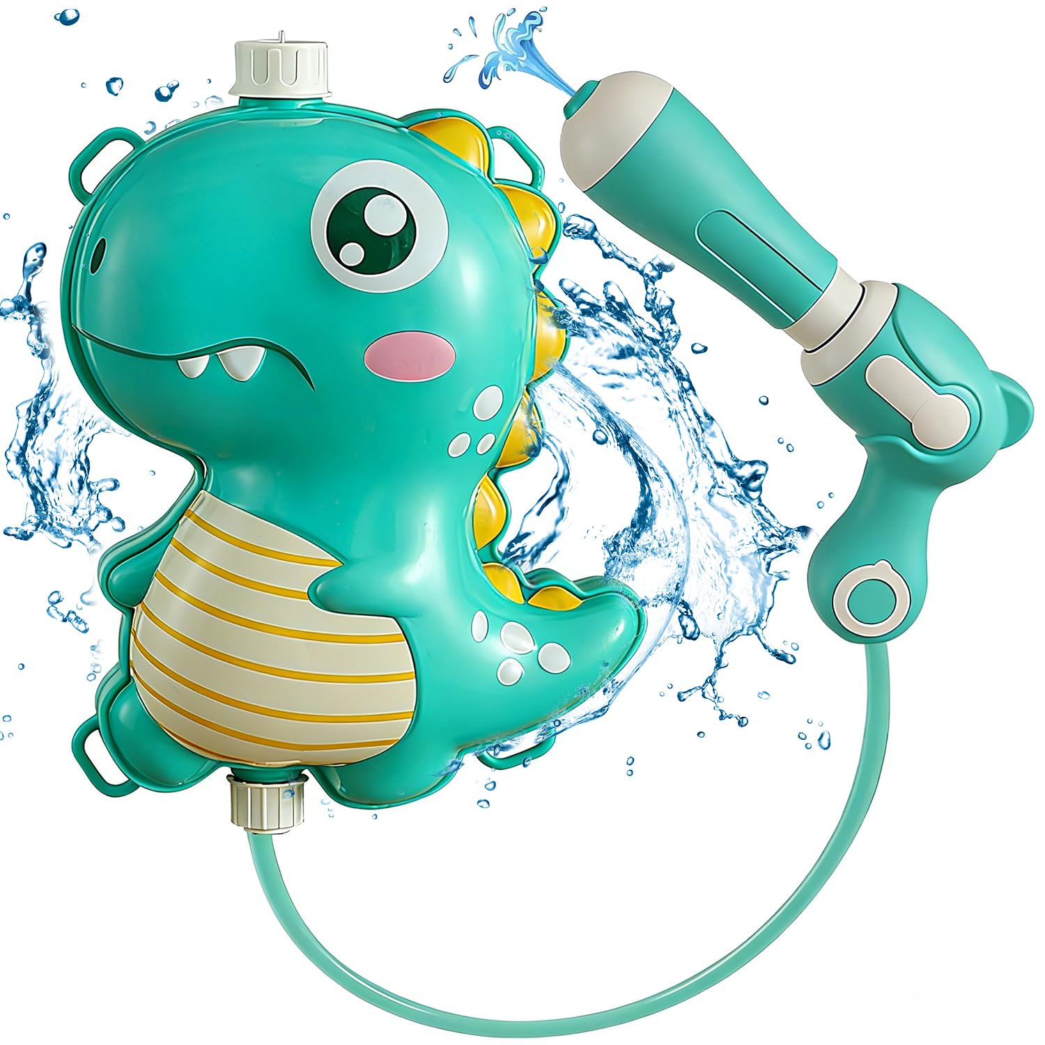 WFKKMEQ Dinosaur Water Gun Backpack, 2000ml Water Pistol Soaker Waters Blaster Summer Garden Pool Waters Gun Blaster Waterpistol Backpack Waterpistols Soaker Squirt Guns for Outdoor Watertoys