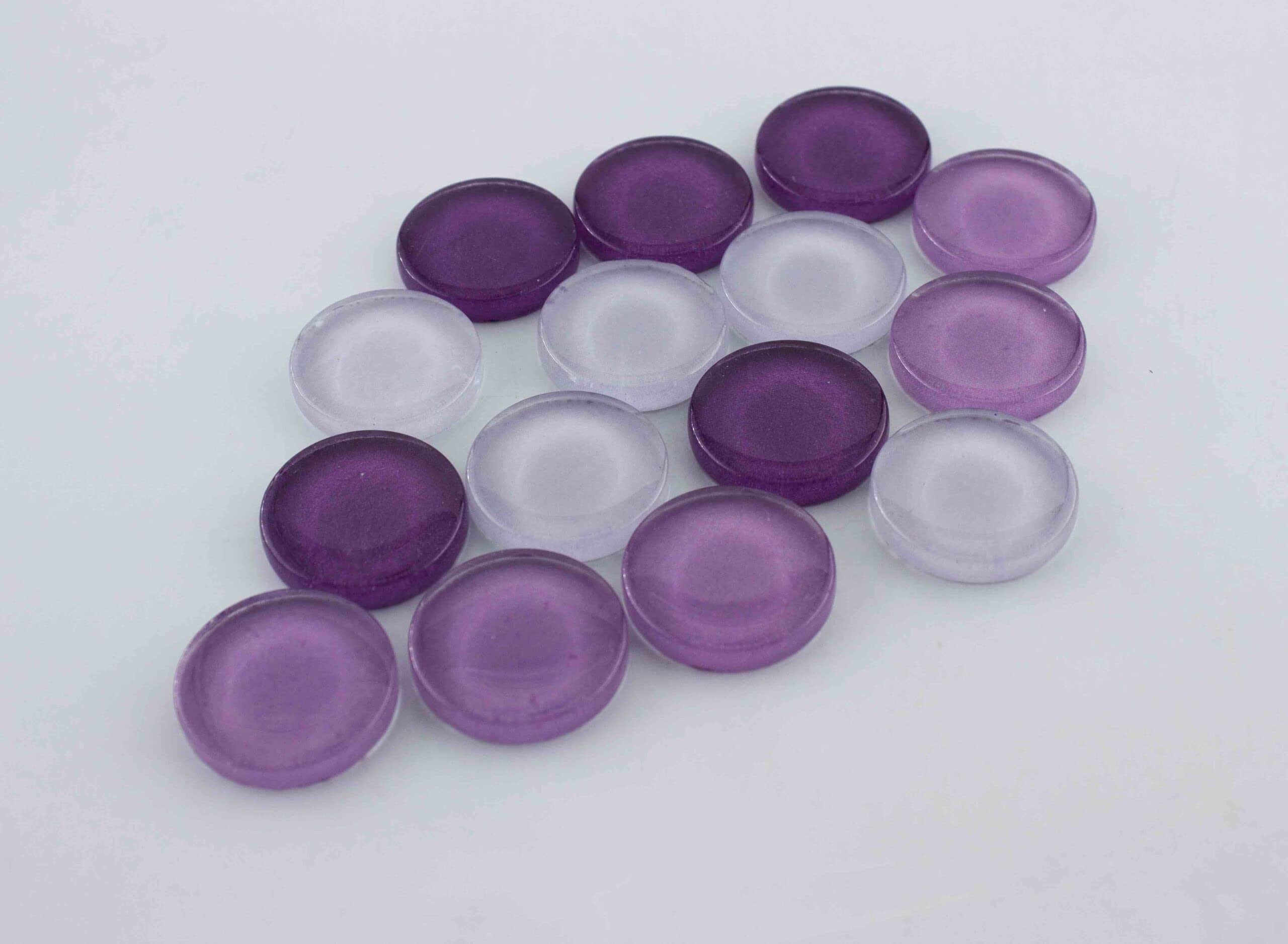 Sai Mosaic Art Glass Mosaic Circle Purple Mix 25mm