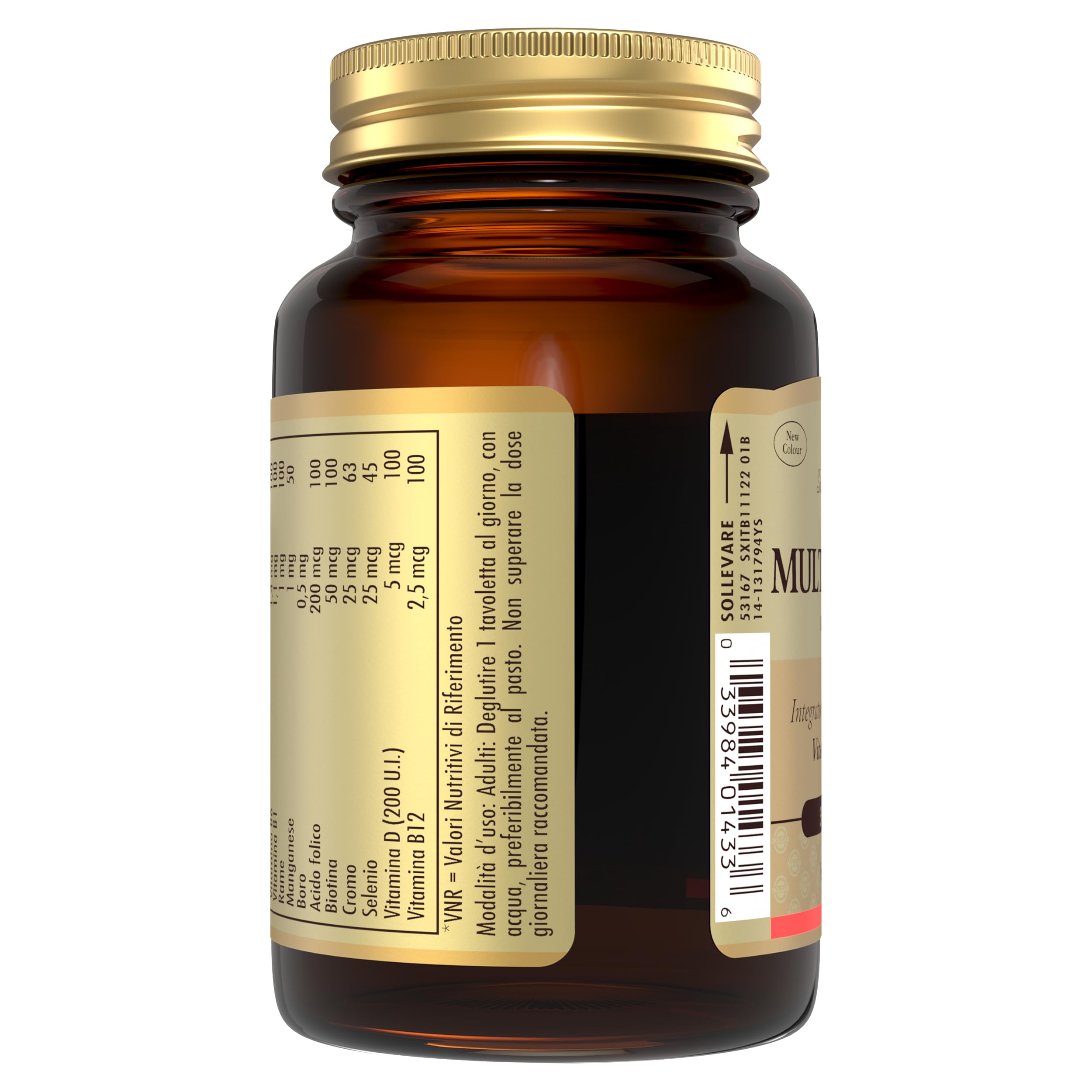 Solgar MULTINUTRIENT – Multivitaminico e minerale con minerali chelati, adatto anche a vegani, 30 tavolette