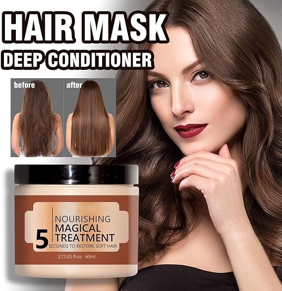 Nourishing Magical Treatment, Magical Keratin Hair Treatment Mask, Advanced Molecular Hair Roots Professtional Hair Conditioner, 5 Seconds to Restore Soft Hair for Dry & Damaged Hair (3Pcs)