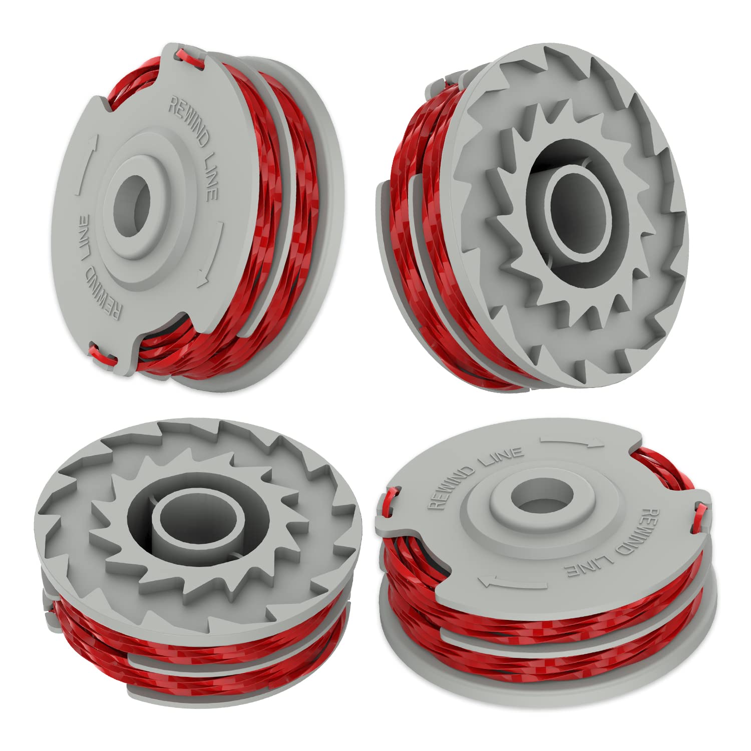 ERHUO Strimmer Spool Line,Double Autofeed Spool, Strimmer Spool,Replace of FLY021,Compatible with Flymo Power/Mini/Trim Grass Trimmer (4PCS)