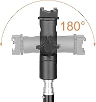 Vista 5 de Anwenk Soporte de flash con soporte para paraguas, giratorio, compatible con flash de cámara Canon Nikon Pentax Olympus Speedlite Studio - 1 unidad