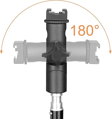 Miniatura 5 de Soporte de flash Anwenk actualizado con soporte de luz flash con soporte para paraguas giratorio, compatible con flash de cámara Canon Nikon Pentax