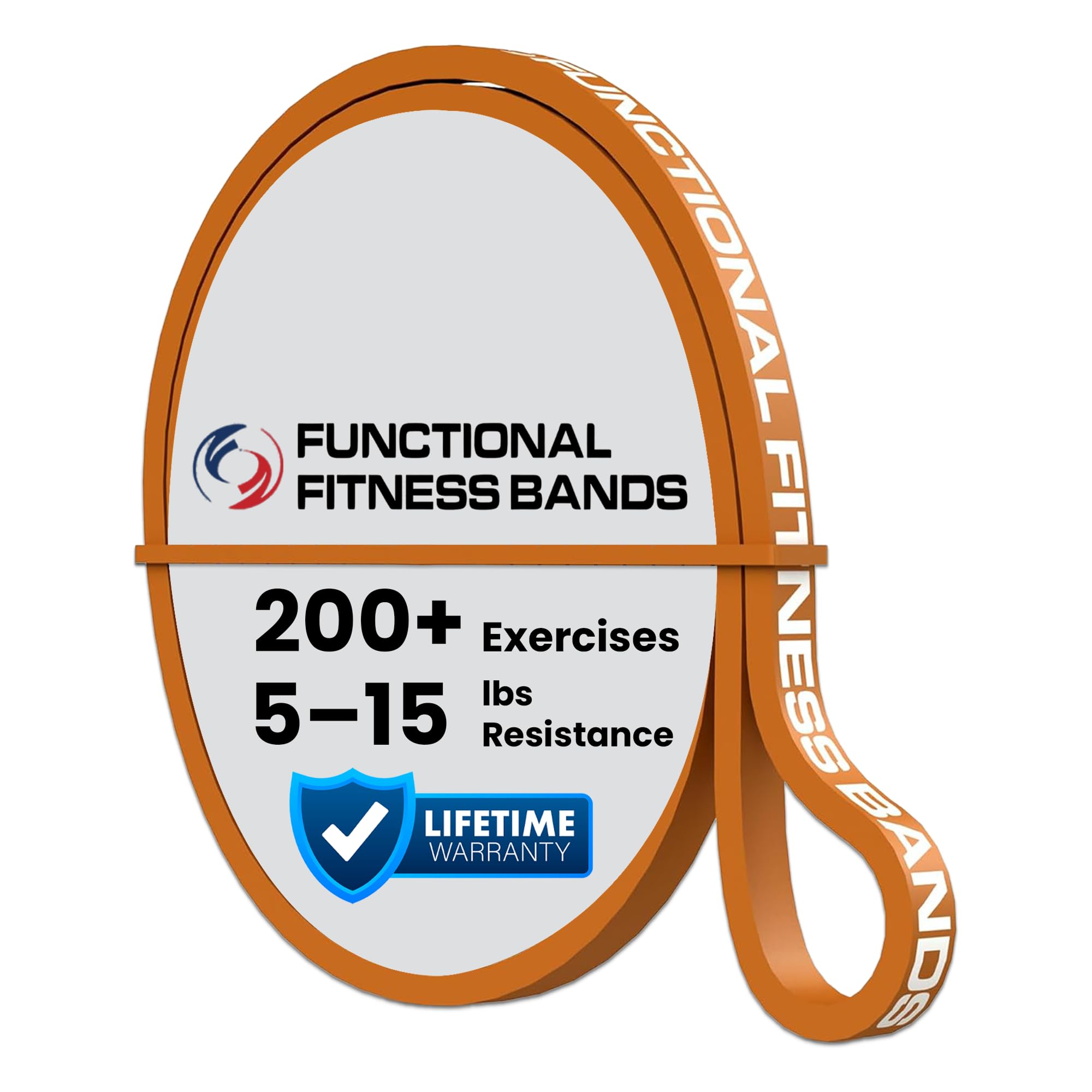 Functional Fitness Pull Up Bands Resistance Bands | Exercise Bands for Working Out | Long Stretch Bands for Exercise, Training Bands, Resistance Bands for Stretching Orange 1/4' 5-15 lbs.