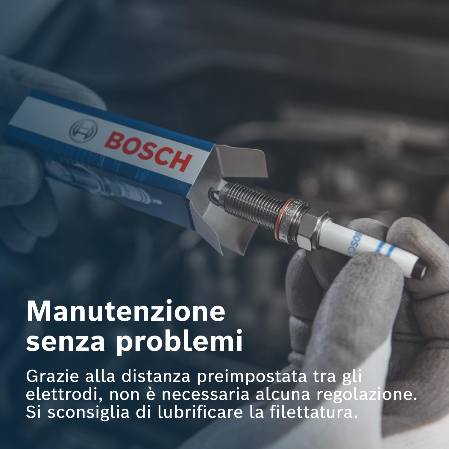 Bosch FQR8LEU2 (N40) Candele Di Accensione Bosch Nickel - Confezione Da 4 - Per un'Accensione del Motore Affidabile e Lunga Vita Utile - con un Design Resistente