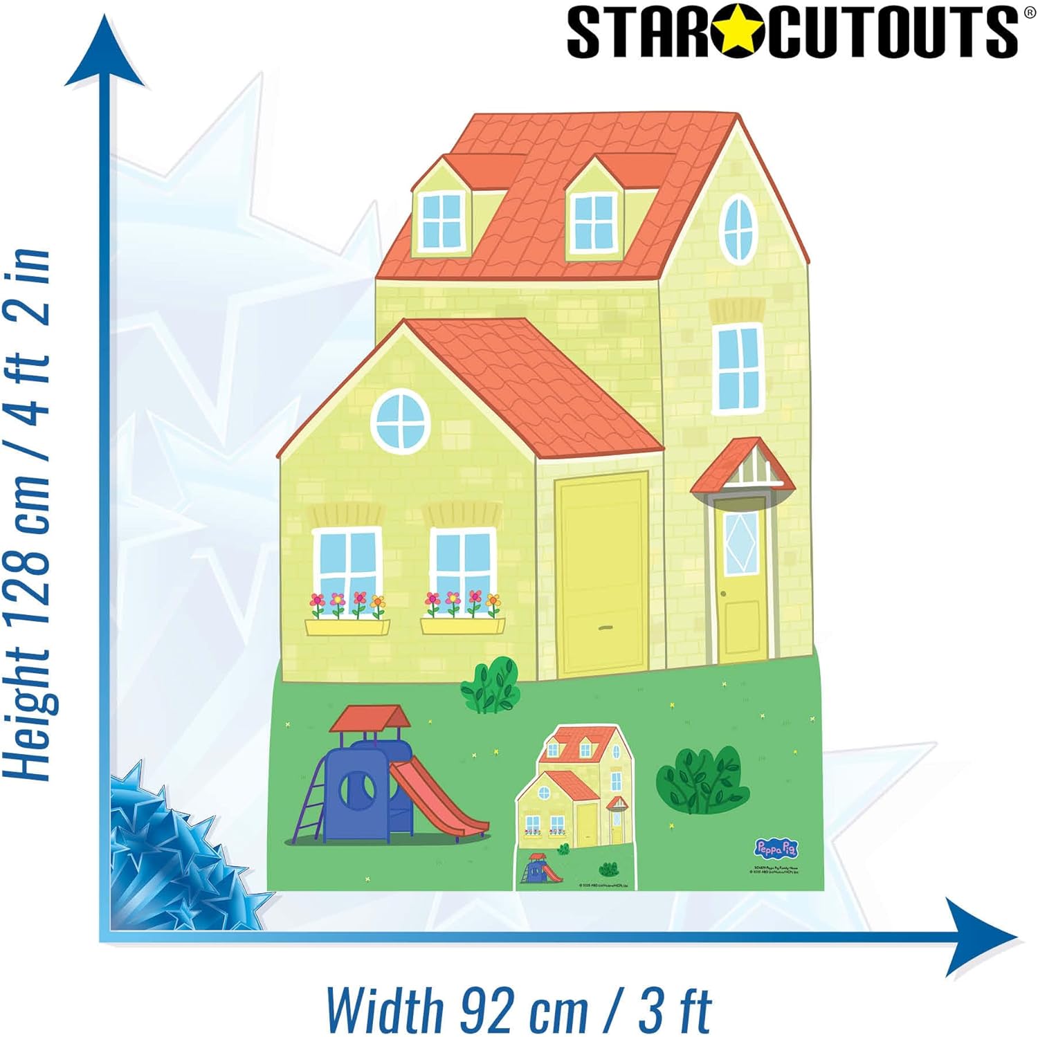 Star Cutouts SC4879 Peppa Pig House with Silde Cardboard Cut Out Height 128cm