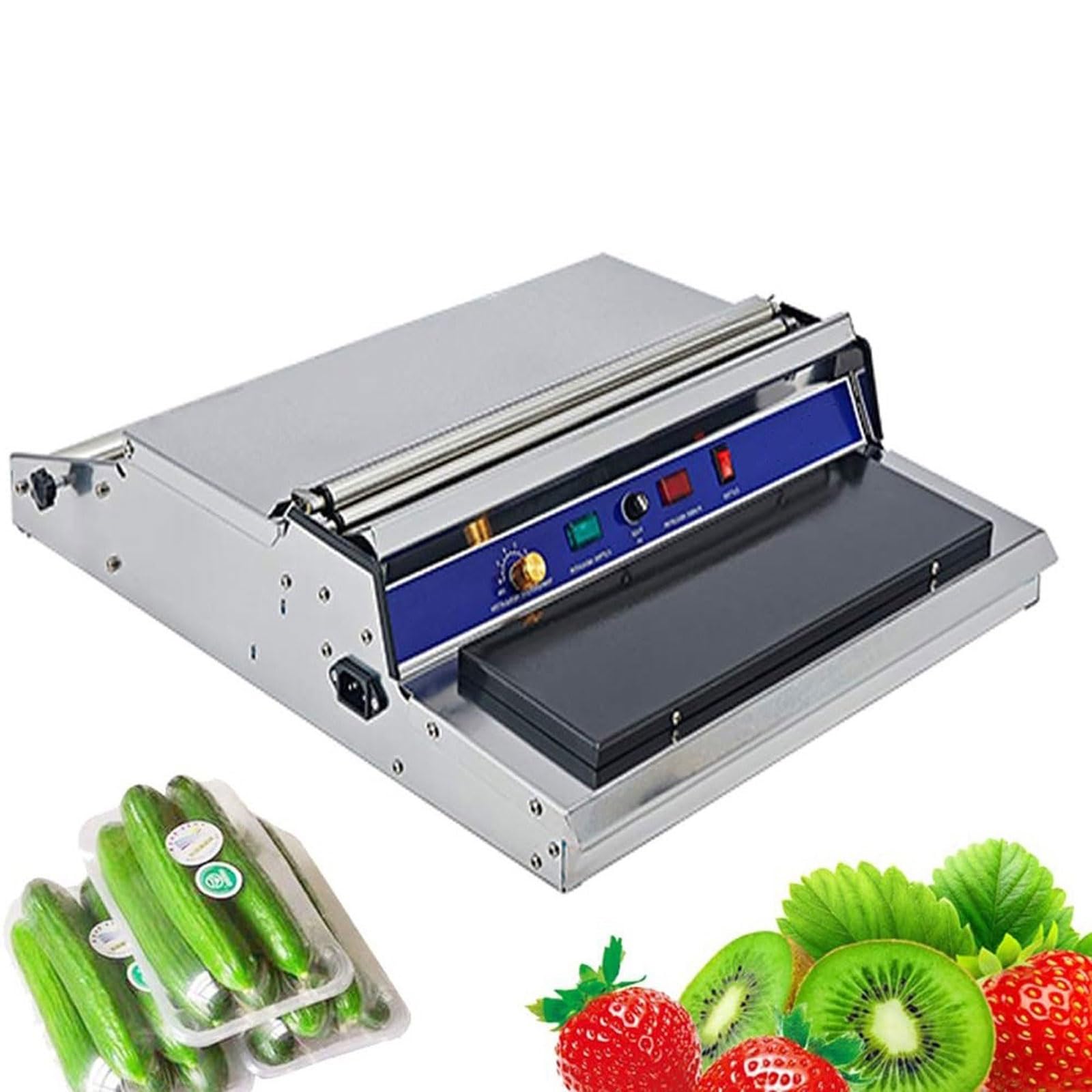 KJZQXYX Hand Wrapping Machine, Commercial Vegetable Cling Film Wrapper,with Adjustable Temperature 50-140°C, for Supermarket, Fruit Shop, Hotel