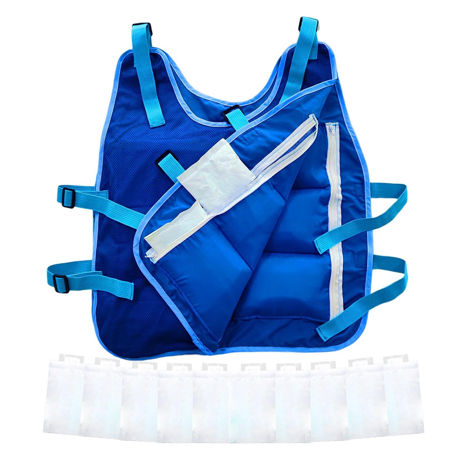 Chaleco refrescante de Verano - Chaqueta de Hielo para el Verano,Ropa de enfriamiento de Hielo Transpirable con protección contra Altas temperaturas para Deportes al Aire Libre