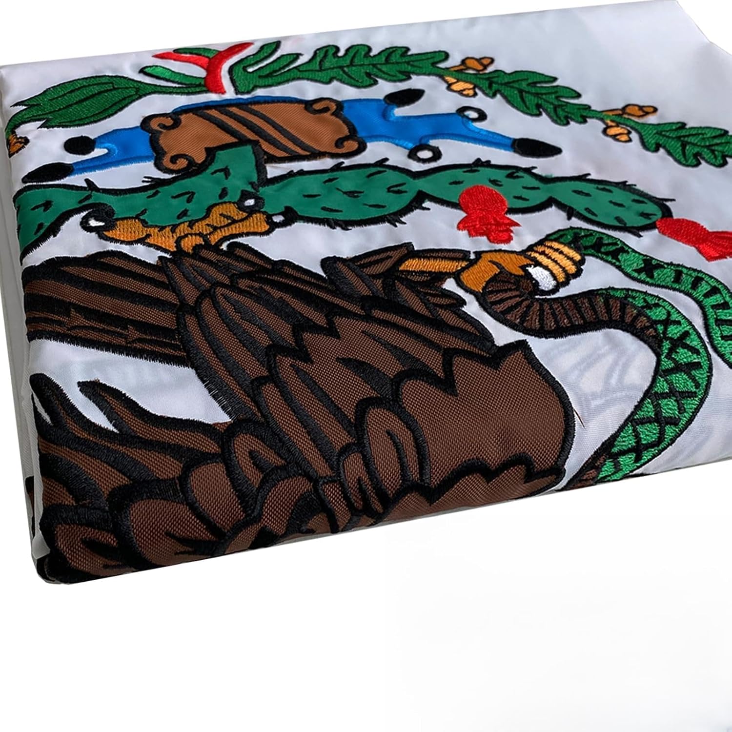 Mexico Mexican Flag Embroidered 2x3 Outdoor Double Sided Nylon Mexicana MX National Flags Banner for Outside 3ply Embroidered with 2 Brass Grommets Vivid Colors Waterproof