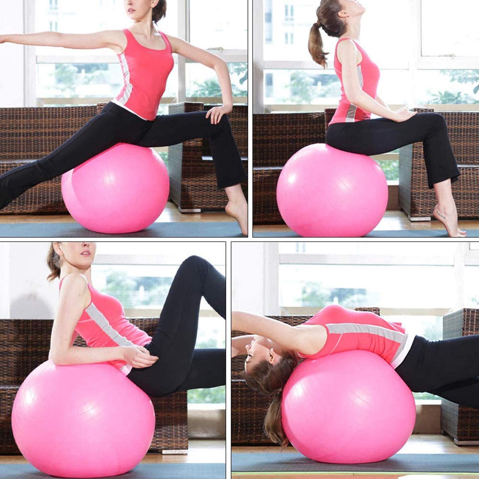 Fit Balls, Palla Fitness, Palla Pilates Palla da Ginnastica Ritmica, Palla Yoga Grande Fisioterapia, Antiscivolo Anti Burst, per Palestra ed Esercizi Fitness a Casa