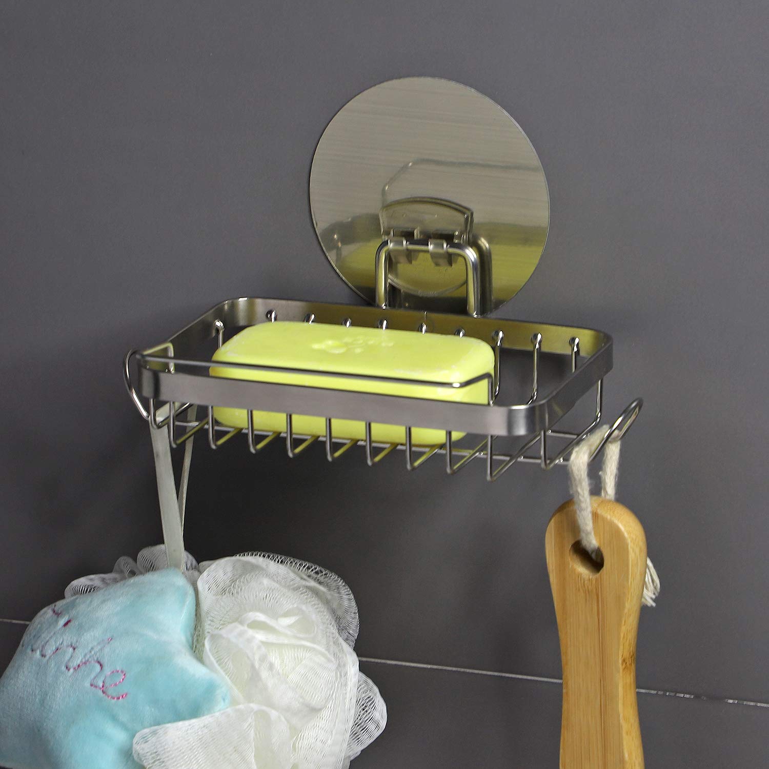 HOKIPO ® Magic Sticker Series Stainless Steel Self Adhesive Soap Holder Stand with Hanging Hooks and Napkin Holder Bar (Model - AR-3462) (B08SBGGBJB) Amazon Price History, Amazon Price Tracker