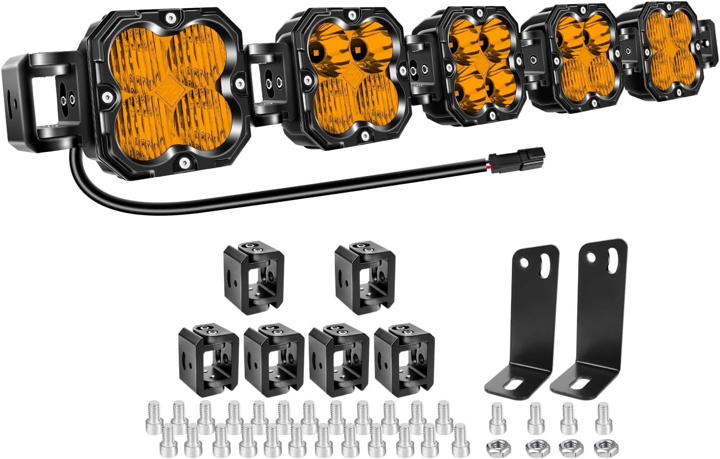 YOJZMA 33in 150W Amber LED Off-Road Light Strip