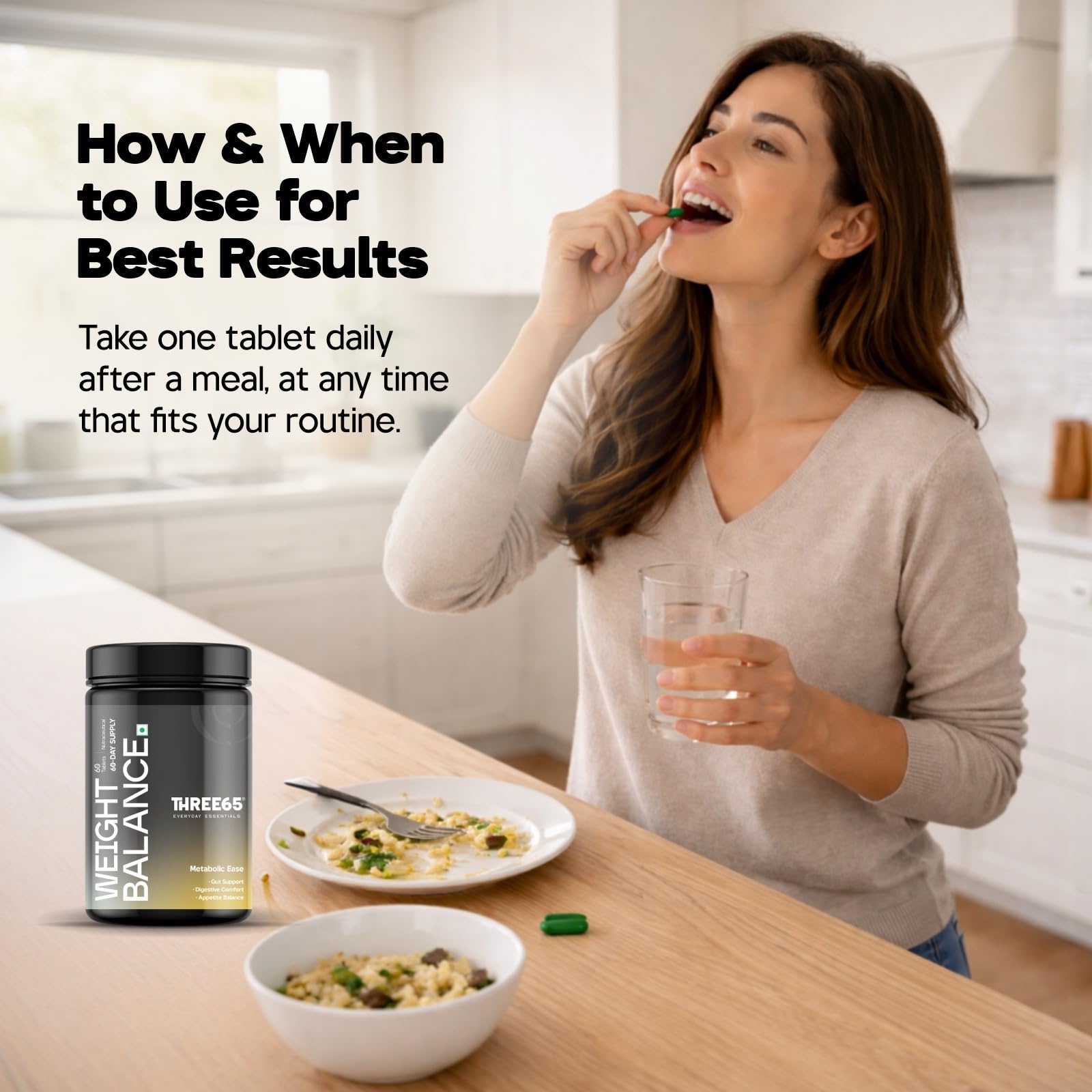 Three65 Weight Balance | Weight Management & Weight Loss Support for Men & Women | Metabolism & Fat Metabolism Supplement | Appetite & Craving Control | Herbal Formula | 60-Day Supply — Amazon image 9