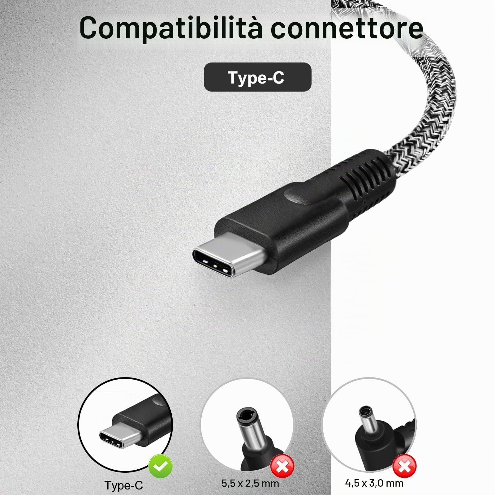 110W 100W USB Tipo C Caricatore per HP EliteBook X G1a G1i/X Flip G1i/Ultra G1i/1040 g11/ZBook Ultra G1a 14 HP Next Gen AI PC Alimentatore
