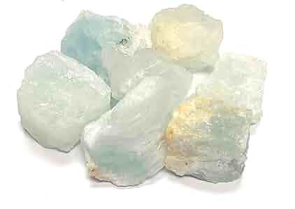 SHIR STONE シアストーン　4-12×44mm Aquamarine Rough Stone Natural Palm Energy Gemstone – Bliss