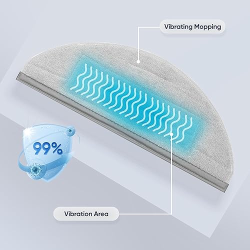 Miniatura 6 de Smilefil - Paquete de 10 almohadillas de repuesto para trapeador al vacío compatibles con Roborock S8S8+ S7 MaxV Plus S7 MaxV Ultra S7S7+ -