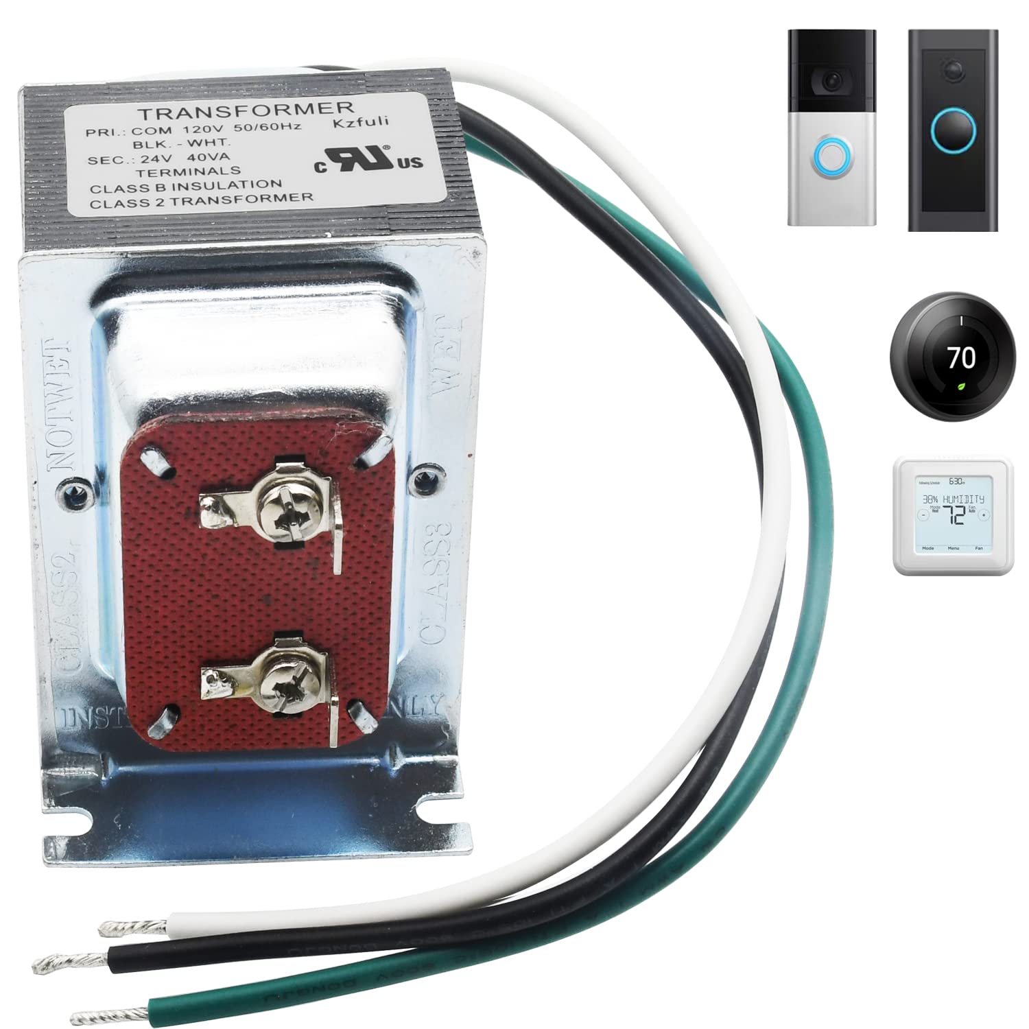 24V 40VA Thermostat Power Supplies, Doorbell Transformer AC Power