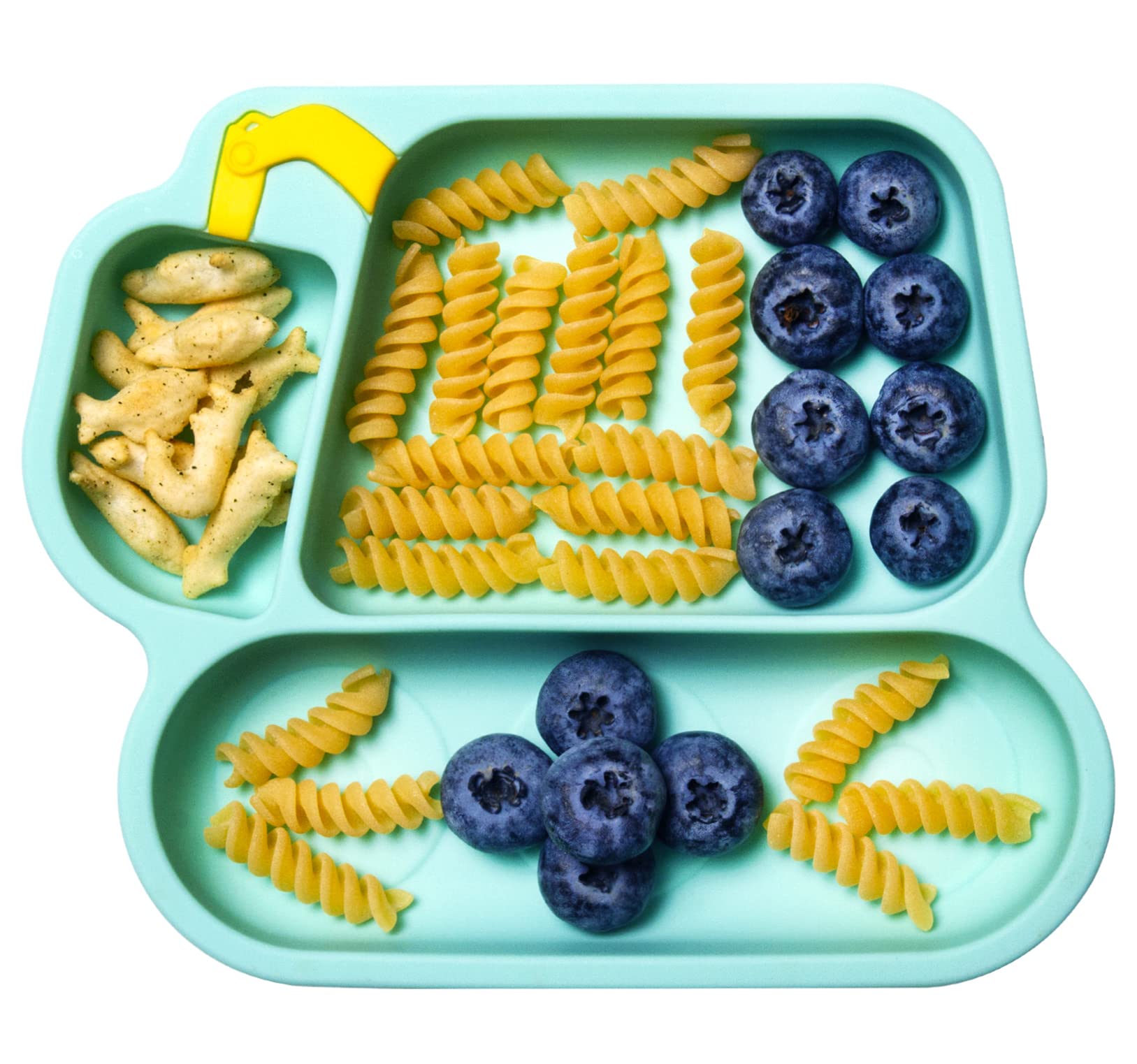 Silicone Suction Plate for Toddlers - Self Feeding Training Divided Plate Dish and Bowl for Baby and Toddler, Fits for Most Highchairs Trays