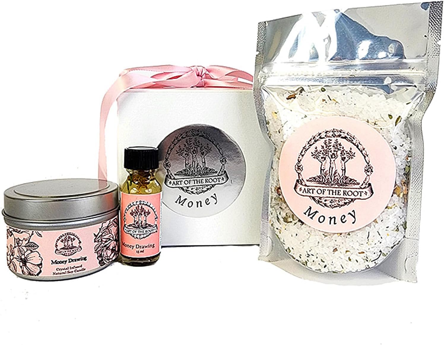 Money Ritual Gift Set | Abundance, Prosperity, Wealth, Success Rituals | Handmade with Herbs & Oils | Hoodoo Wiccan Pagan Conjure Magick Spells