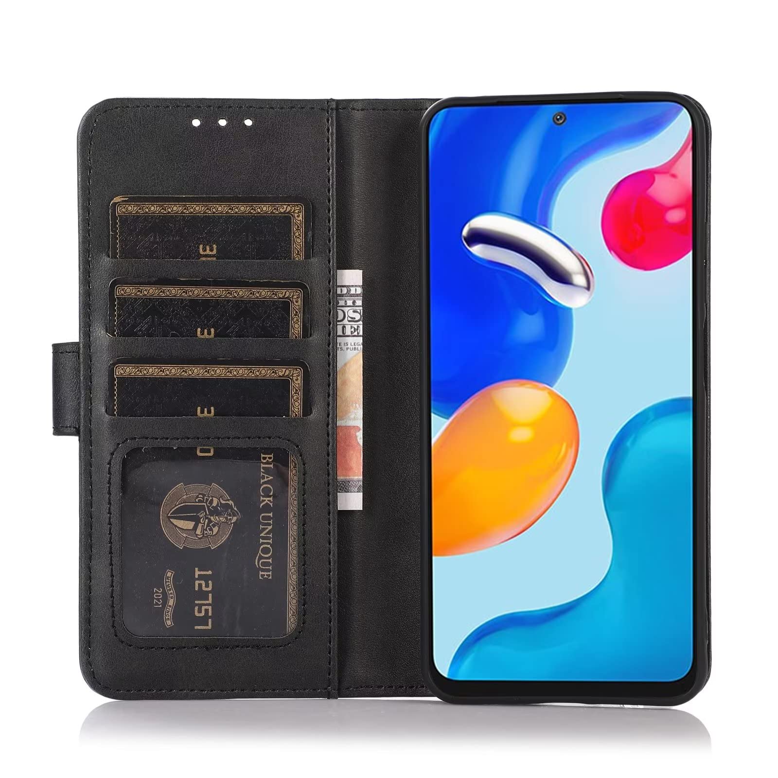 SEAHAI Cover Portafoglio In Pelle PU Per Xiaomi Redmi 10A / Redmi 9C NFC - Ultra Sottile Con Supporto E Slot Carte, Verde